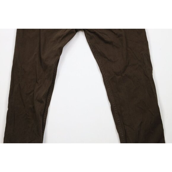 Vintage Y2K Levis 502 Mens 33x30 Faded Slim Fit Tapered Leg Jeans Dark Brown - Picture 12 of 16
